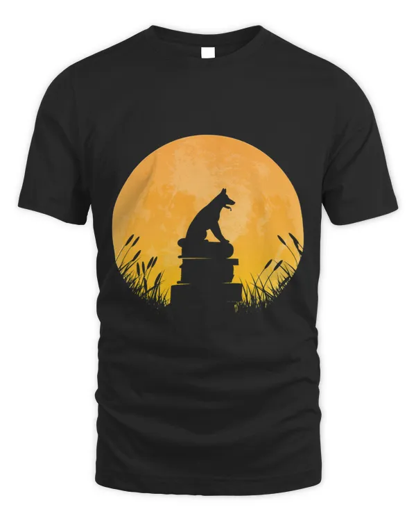 Dog And Books On Grass Moon Animal Reading Lover Dog Lover