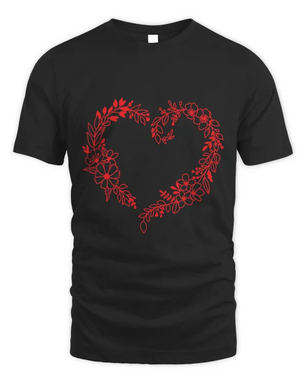 Floral Heart Shaped Wreath Cute Valentines Day Favorite