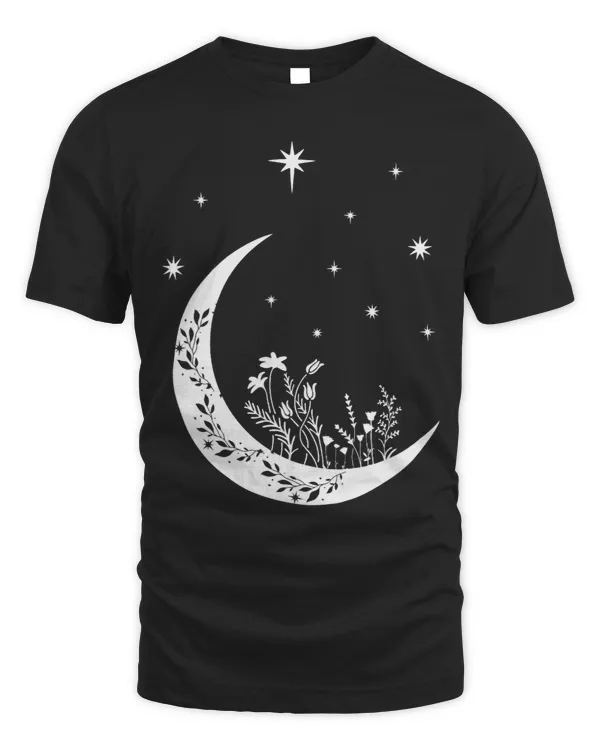 floral moon tee moon bouquet tee moon phases tee moon boho t