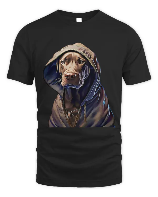 Dog wearing a hood Oil Paint Filter Cute Dog