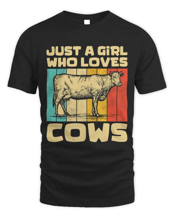 Cattle Cow Vintage Cows Lovers Just A Girl Who Loves Cows