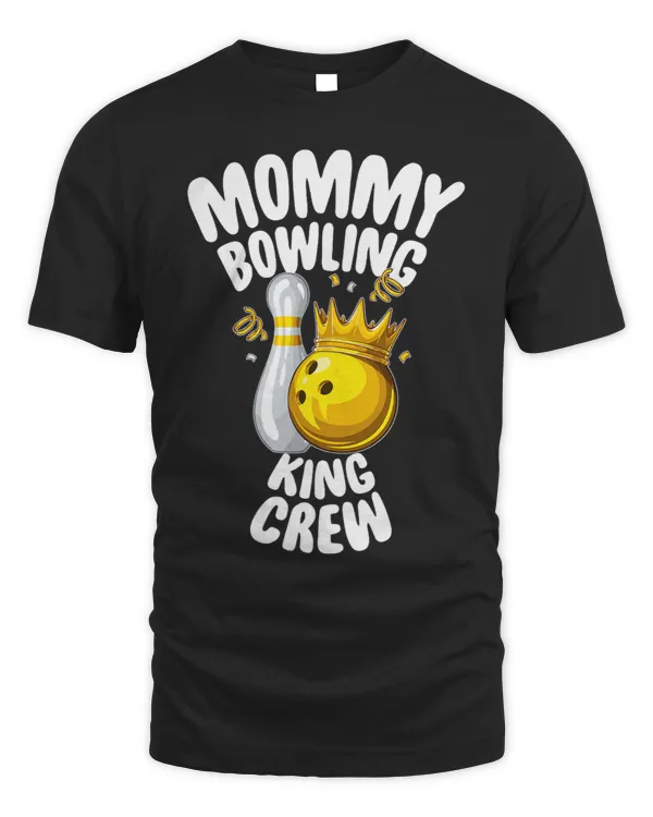 Womens Mom Bowling Queen Birthday 2Family Matching With King Crown