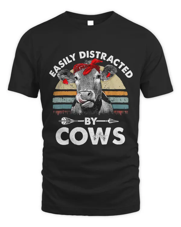 Cattle Cow Vintage Heifer Cow Easily Distracted By Cows Farmer 2 Mooey Heifer 9