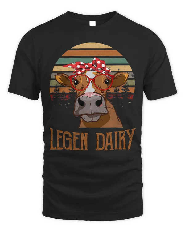 Cattle Cow Vintage Legend Dairy Cow Funny Heifer Farmer Retro 63