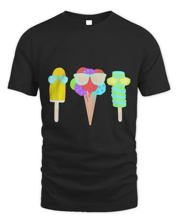 Big Ice Cream Cone And Cool Funny Treats Wearing Sunglasses