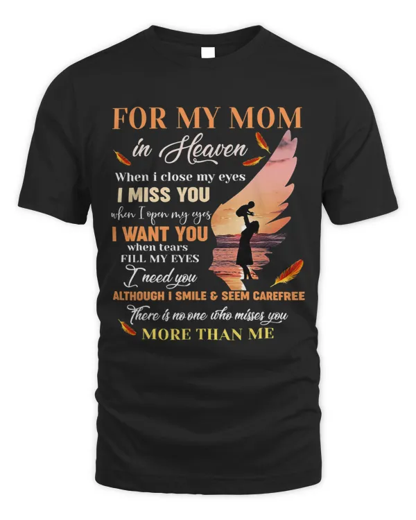 For My Mom In Heaven When I Close My Eyes I Miss You