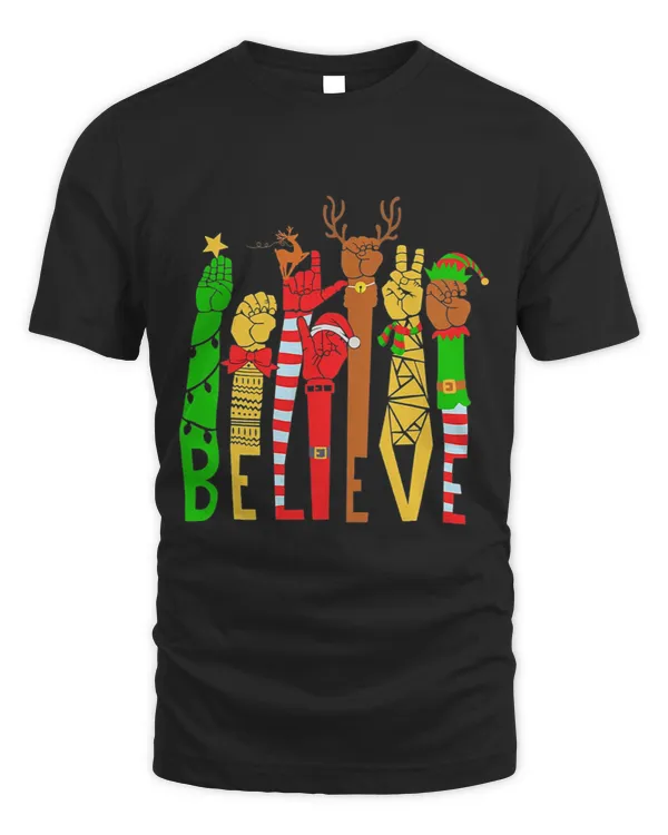 ASL Reindeer Elf Christmas Believe