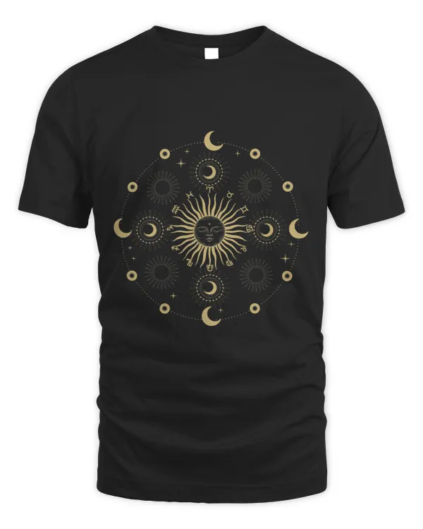 Astro Stars Moon Sun Hipster Boho Print