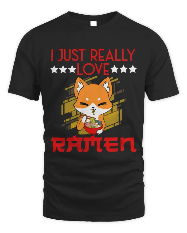 Fox I Just Really Love Ramen Egg Soup Bowl Crab Top Noodle
