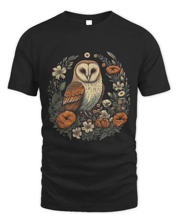 Cute Cottagecore Aesthetic Floral Owl For Girls Women