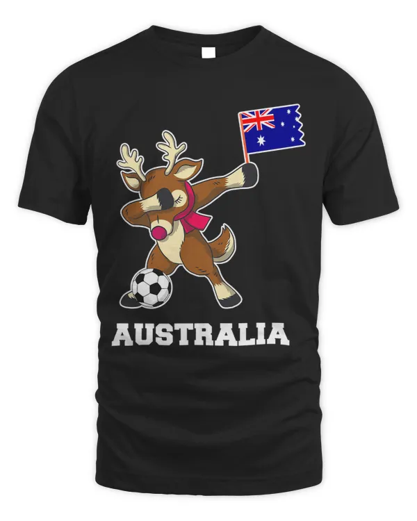 Australia Soccer Reindeer Christmas Australian Flag Soccer