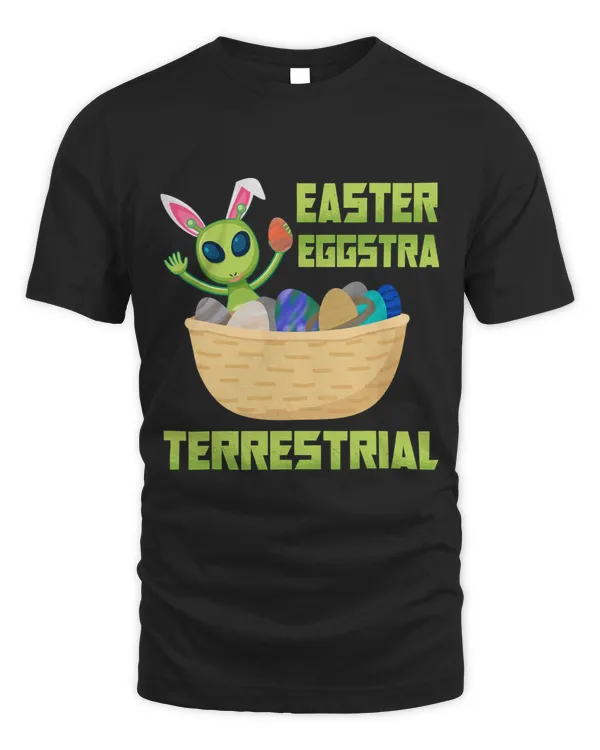 Easter Eggstra Terrestrial Funny Alien Pun Boys Easter