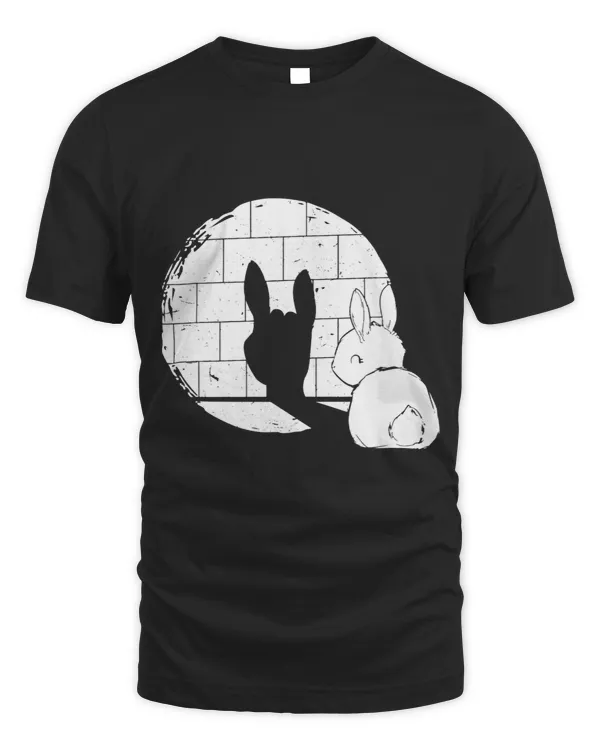 Cute Metal Rabbit Shadow Rabbit Heavy Metal Hand Sign