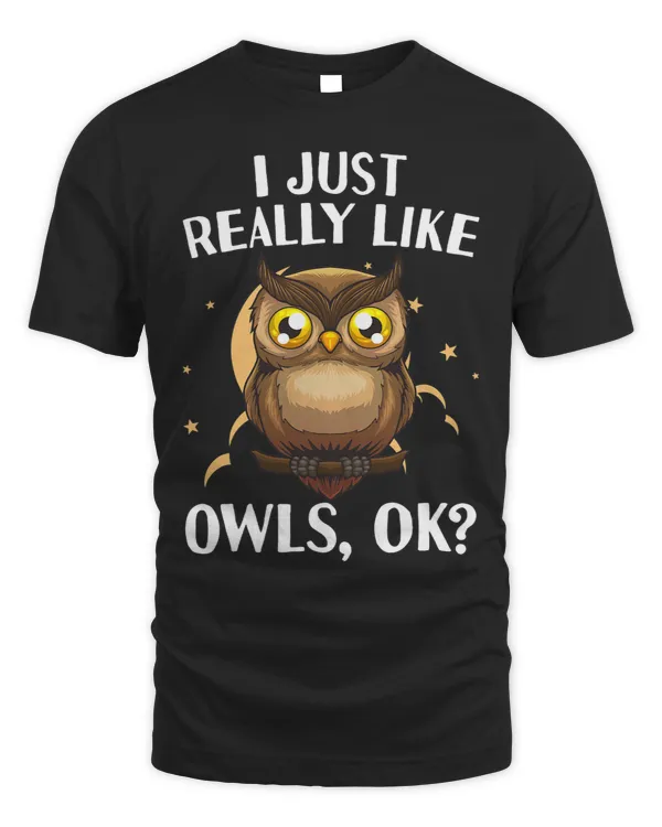 Cute Owl Design For Men Women Kids Nocturnal Bird Owl Lover