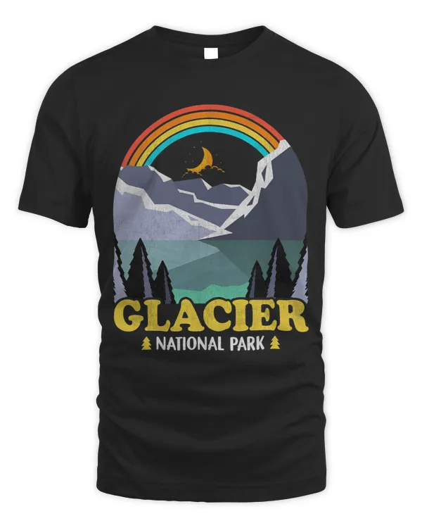 Glacier National Park Vintage 70s 80s Camping Hiking