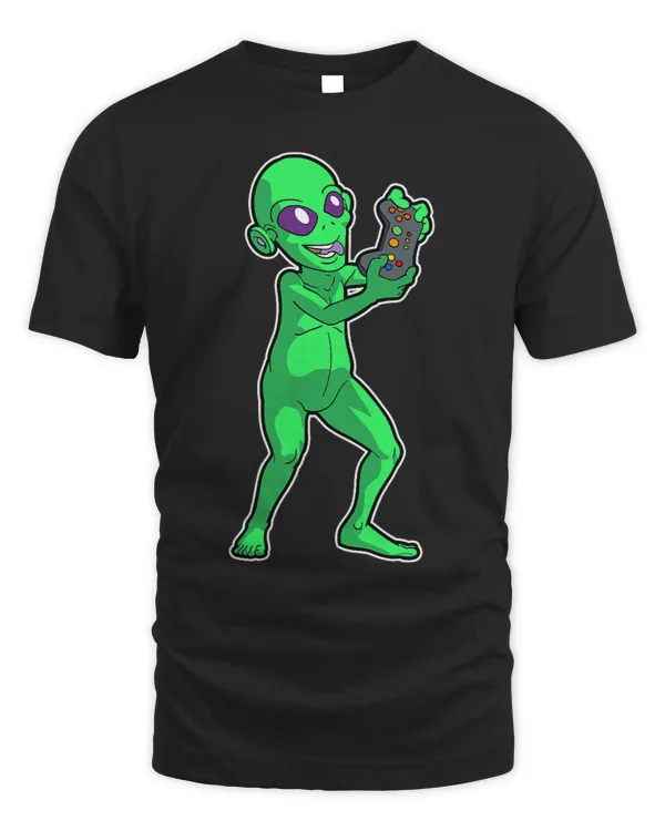 Funny Alien Gamer UFO Video Game Extraterrestrial Halloween