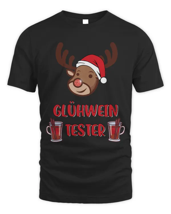 Funny saying Christmas mulled wine tester reindeer