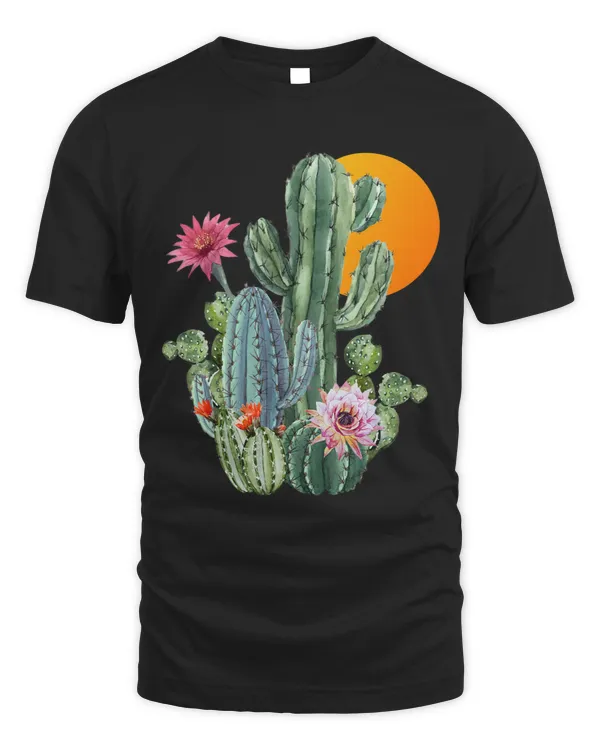 Cactus Plant Gift Mom Lover Botanical Gardening Garden Tees
