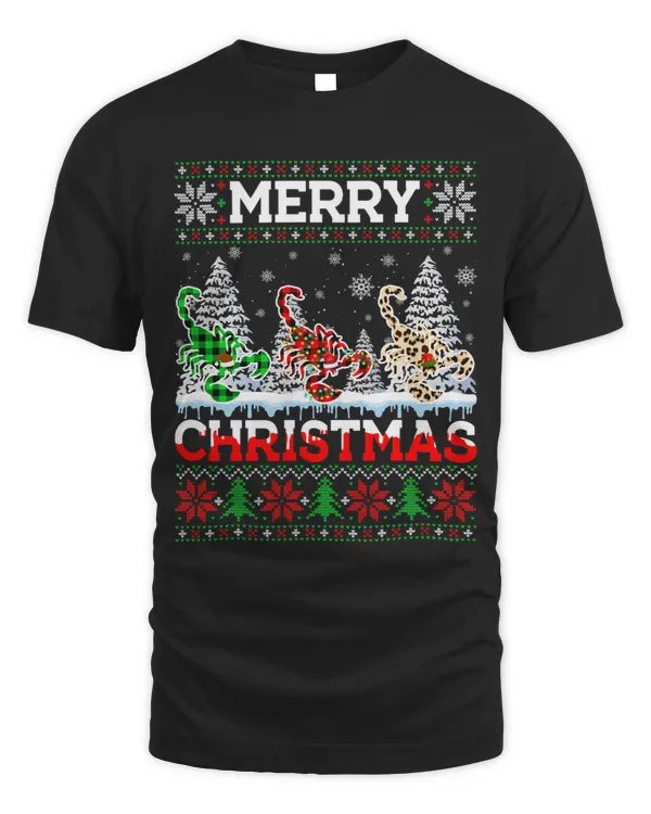 Cute Scorpion Merry Christmas Santa Elf Ugly Xmas Sweater