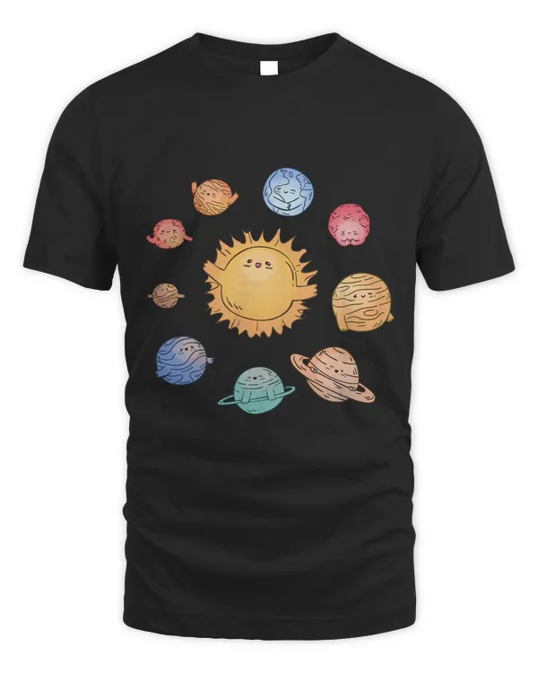 Cute solar system with planets
