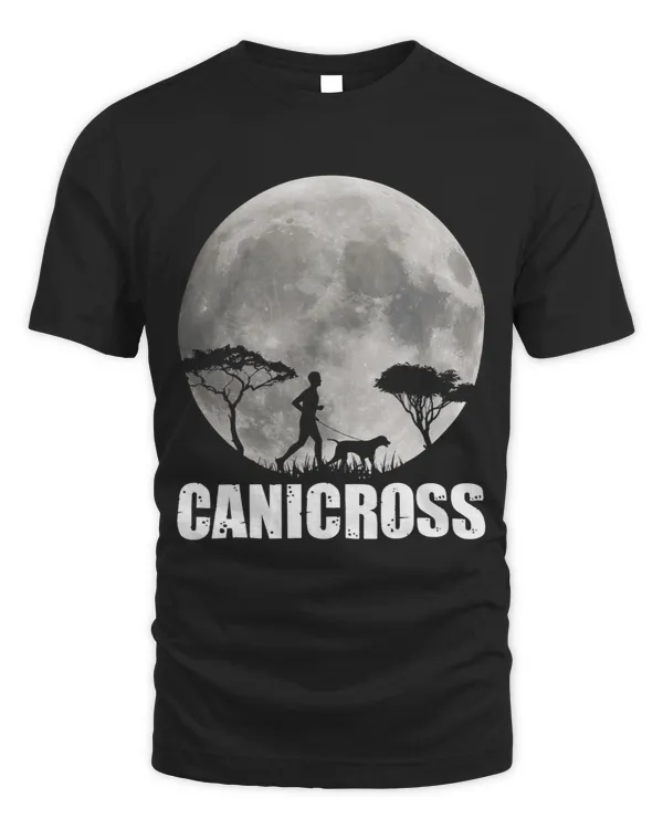 Great Canicross Moon Dog Owner Running With Dogs