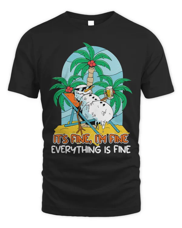 Everything is fine snowman sun lounger Vacation fly away