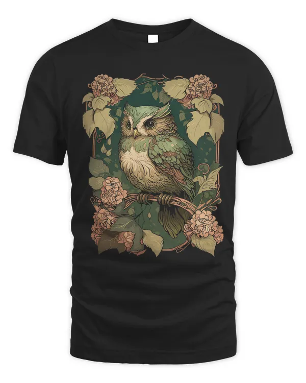 Cottagecore Floral Aesthetic Owl Women Girls