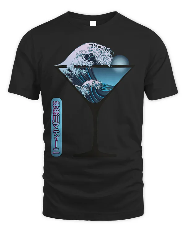Great Martini Wave off Kanagawa Moon Rise Onion Kanji