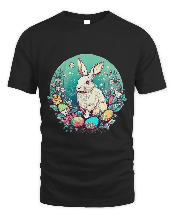Cottagecore Floral Easter Bunny Rabbit Easter Egg