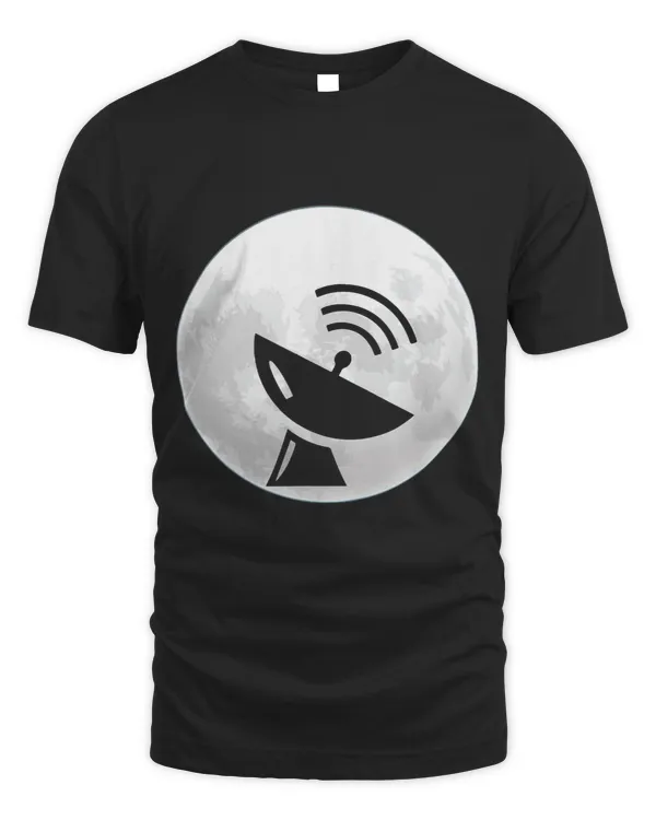 Great Satellite Dish Moon Design Lover Technician