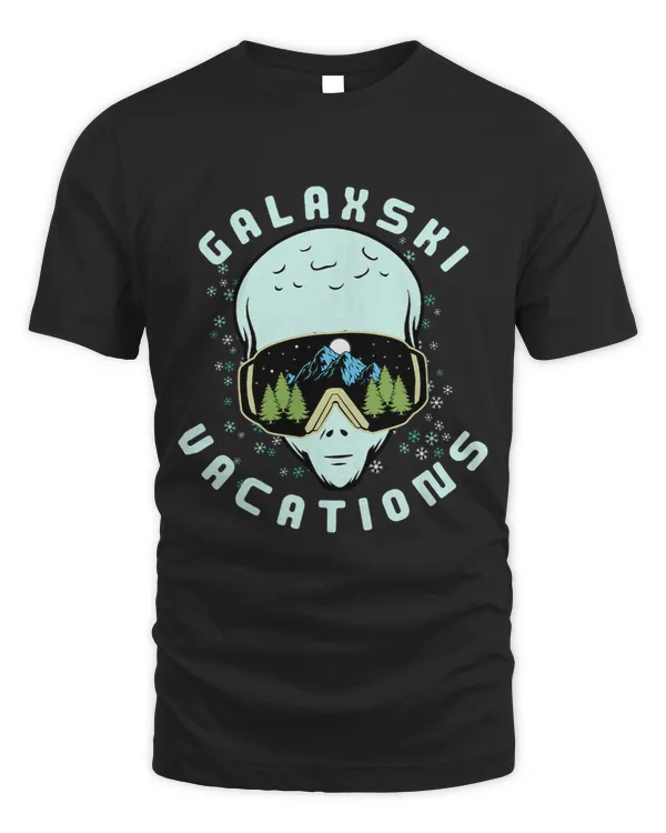 Galaxski Vacations Funny Alien Ski Snowboarding Gift