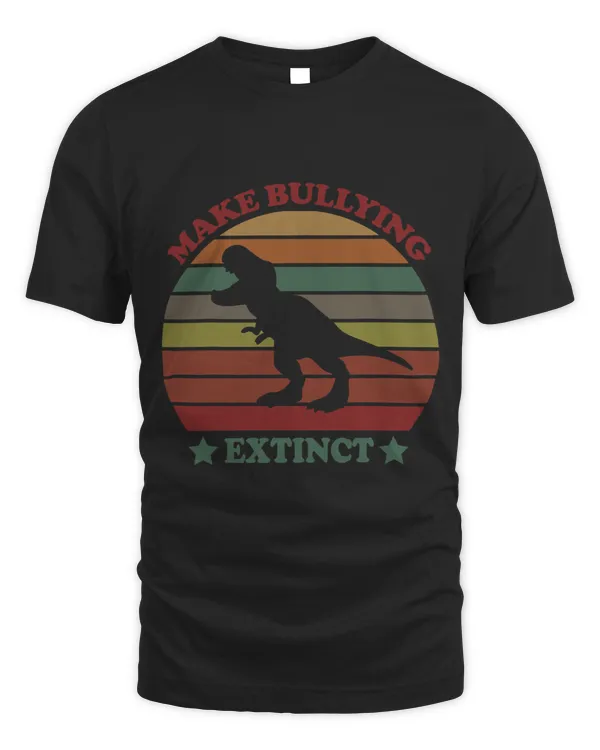 Dinosaur Dino Kids Make Bullying Extinct Unity Day Orange Dinosaur Trex