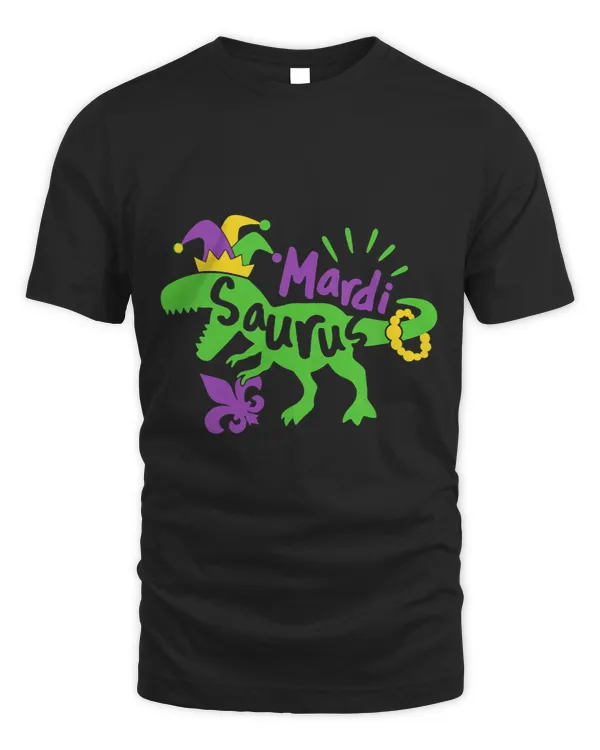 Dinosaur Dino Kids Mardi Saurus Funny T Rex Dinosaur Mardi Gras Gifts Kids Boys 8