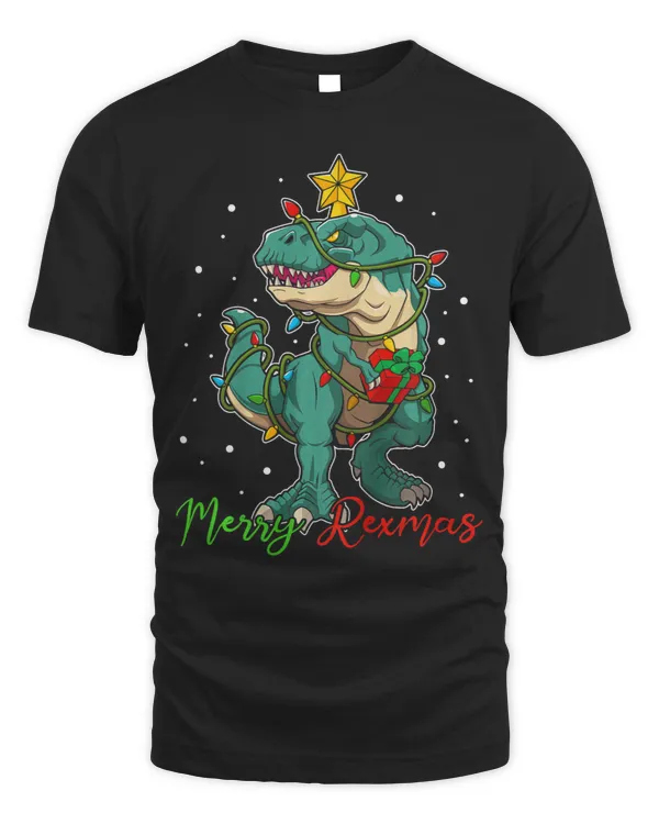 Dinosaur Dino Kids Merry Rexmas Santa Trex Dino Toddler Dinosaur Christmas Tree