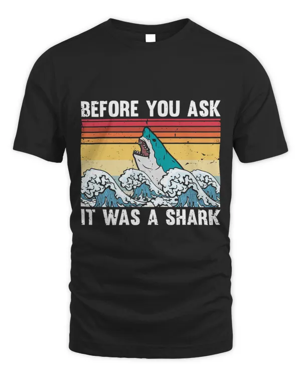 Ocean Shark Vintage Ironically Asking Amputees Shark Illustration Puns