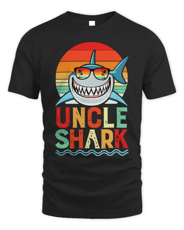 Ocean Shark Vintage Quote Uncle Shark Retro Retro Shark Lover Fathers