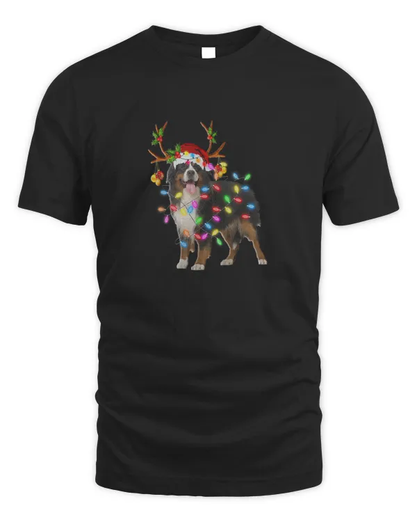 Bernese Christmas Lights Reindeer Lights Dog Xmas
