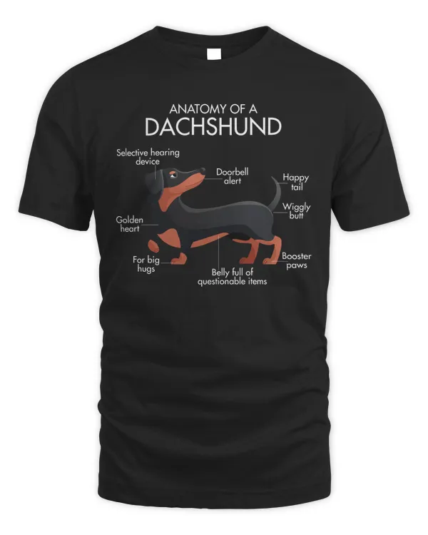 Anatomy Of A Dachshund - Men's Standard T-Shirt Men's Standard T-Shirt