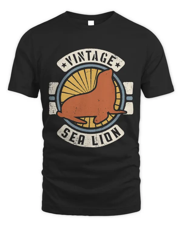 Sea Lion Gift Vintage Classic Retro 60s 70s Animal Lover