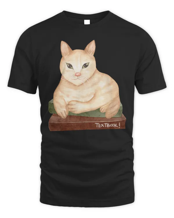 Cute Siamese cat and books lovers T-Shirt