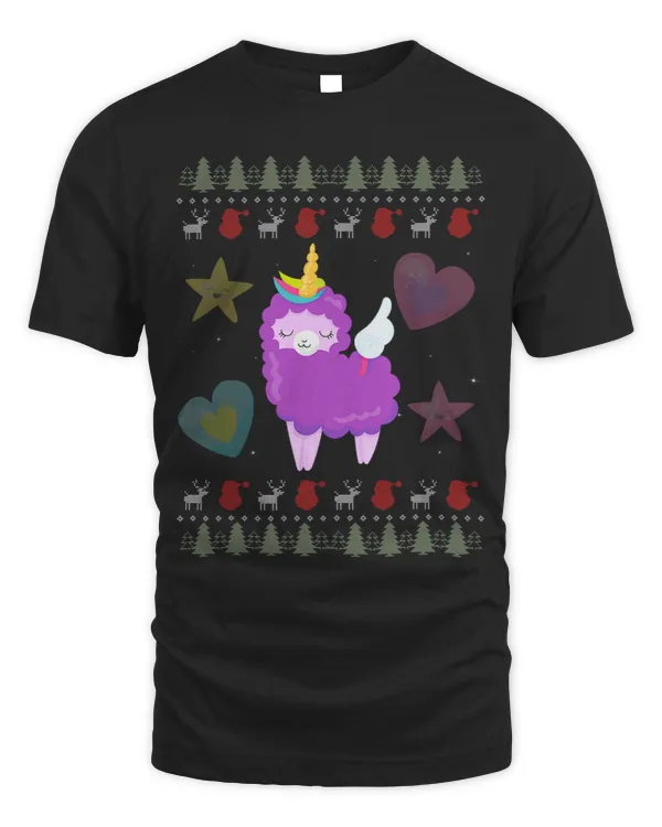 Llama Lover Unicorn Llamacorn Ugly Christmas
