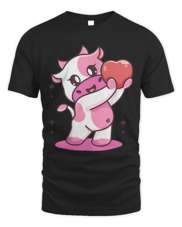 Cow Lover Strawberry Cow Funny Japanese Kawaii Strawberries Graphic