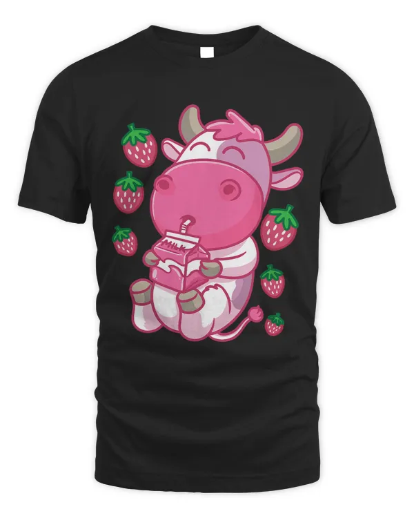 Cow Lover Strawberry Cow Milk Strawberries Boys Girls Kids