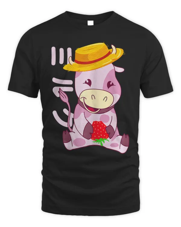 Cow Lover strawberry heifer kawaii cow strawberry milk cute abstract