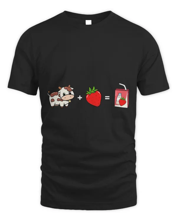 Cow Lover Strawberry Milk Cow Strawberries Farm Fruitarian Fruit Lover