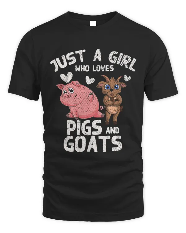Goat Lover Piglet Funny Farmer Girls Women Cute Farm Animals Goat Pig