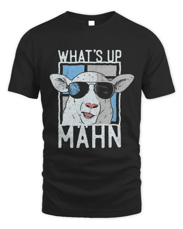 Sheep Lover Whats Up Mähn 2Funny Sheep Illustration Vintage