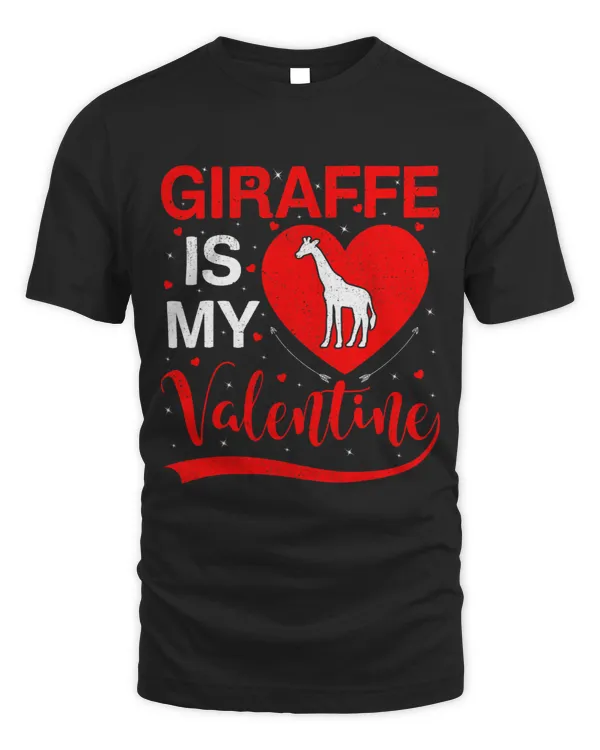 Giraffe Gift Is My Valentine Heart Shape Giraffes Valentine