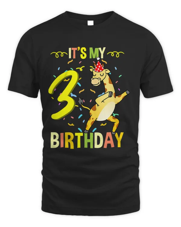 Giraffe Gift Its My 3rd Birthday Dabbing Giraffe