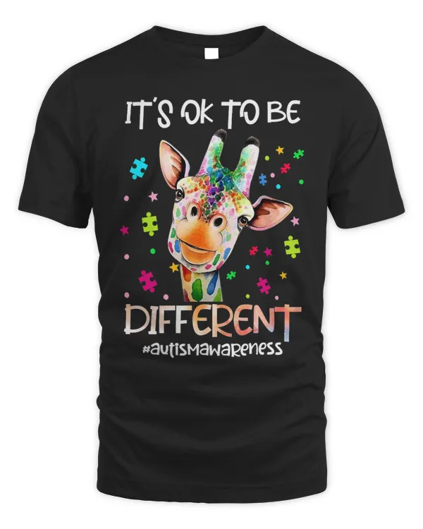 Giraffe Gift Its Ok To Be Different Autism Awareness Acceptance Giraffe